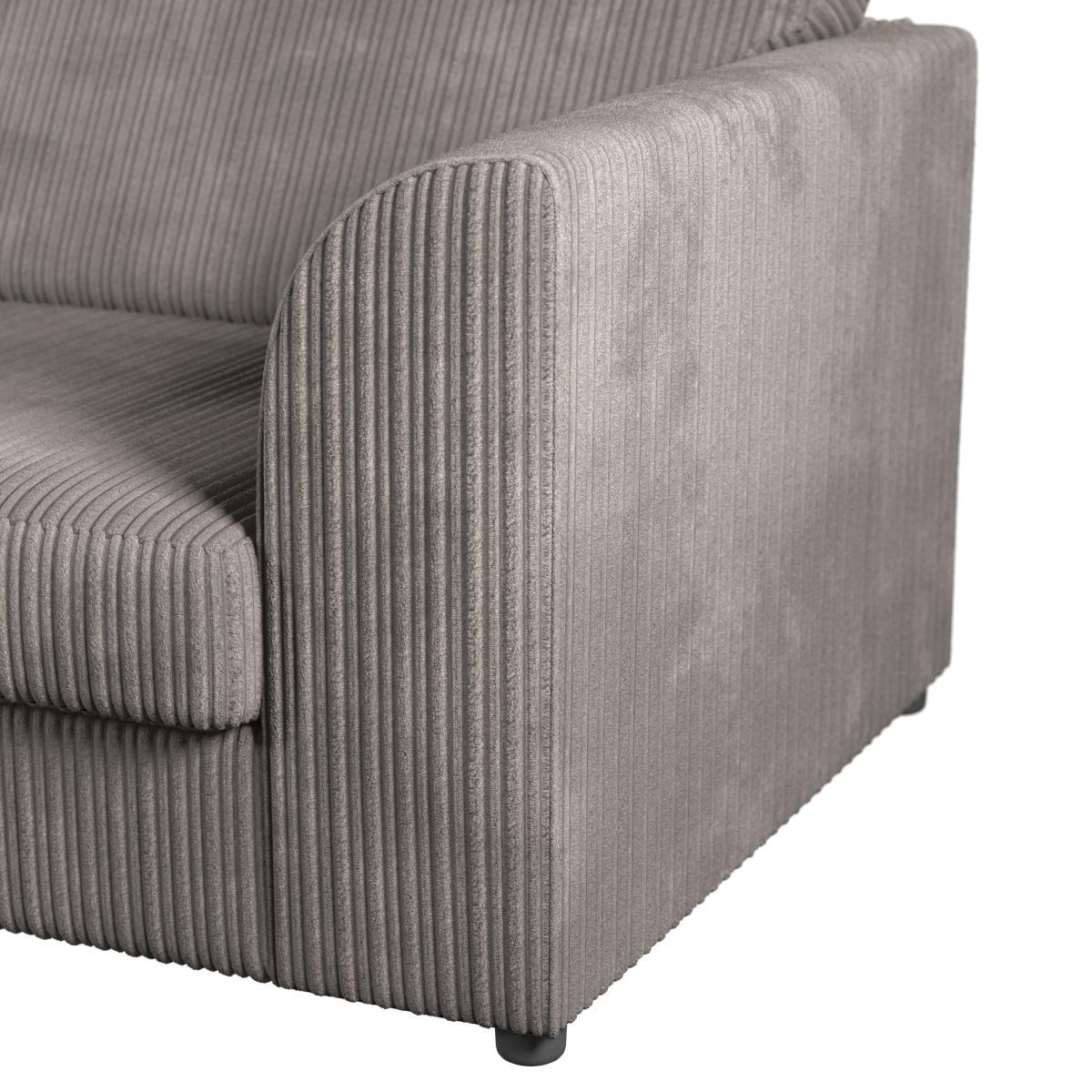 Blake Jumbo Cord Sofa Bed Grey – image 9