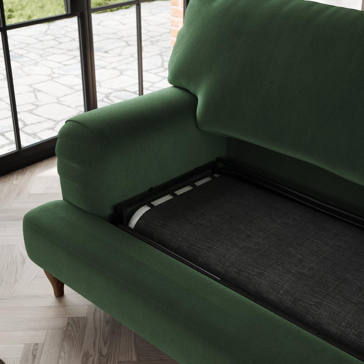 Darwin Sofa Bed Cosy Velvet Bottle Green – image 4