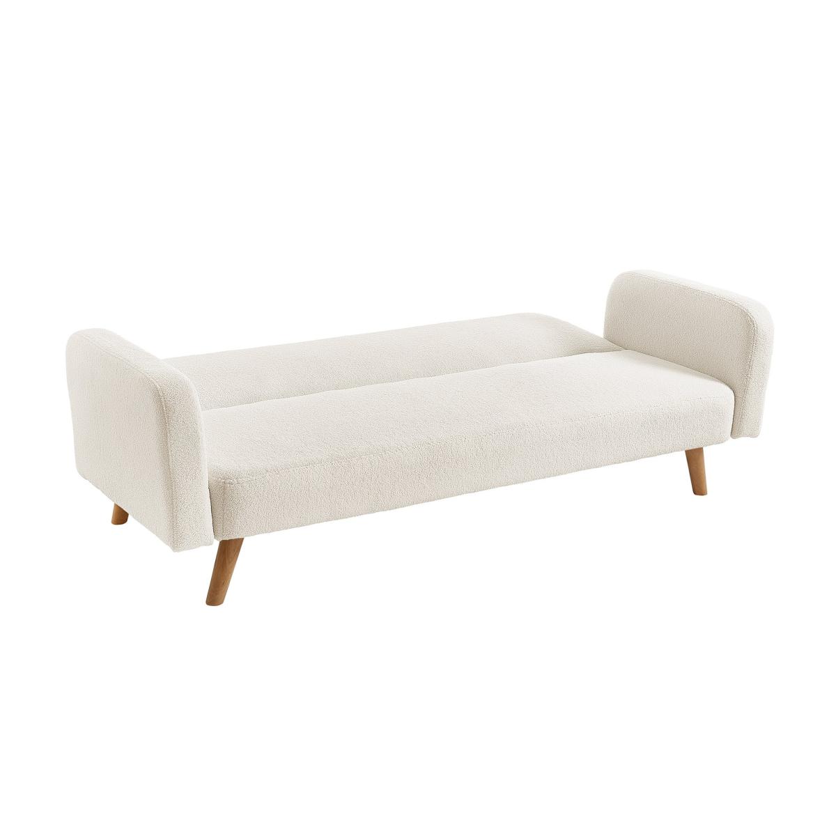 Return - Micah Ivory Sherpa Double Sofa Bed – image 9