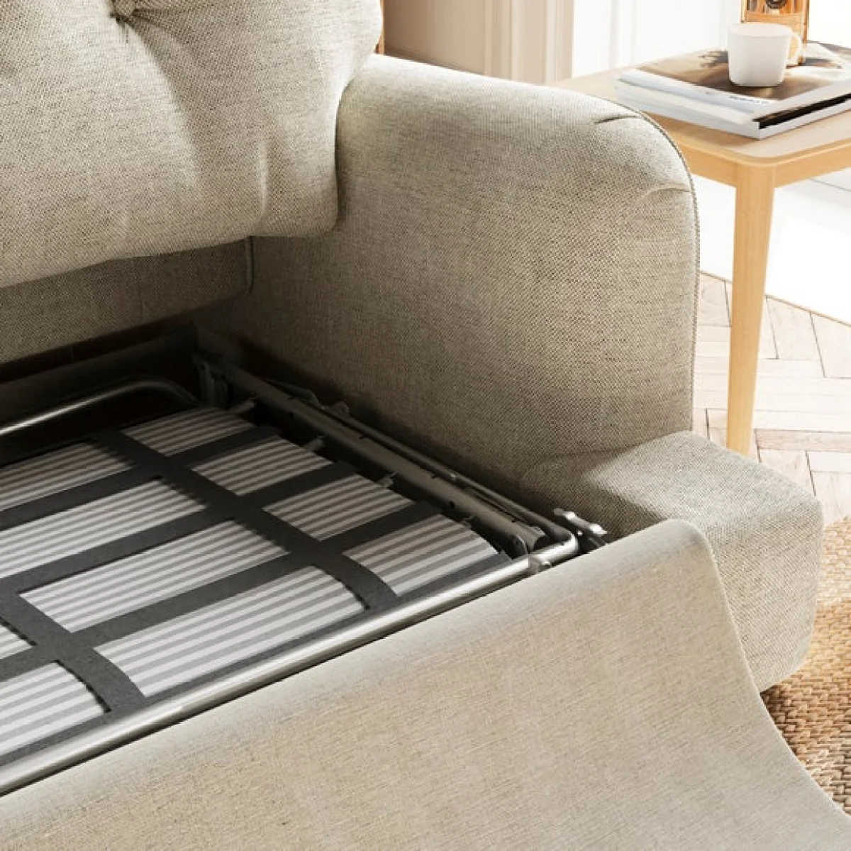 Martha Basket Weave 2 Seater Sofa Bed – image 4