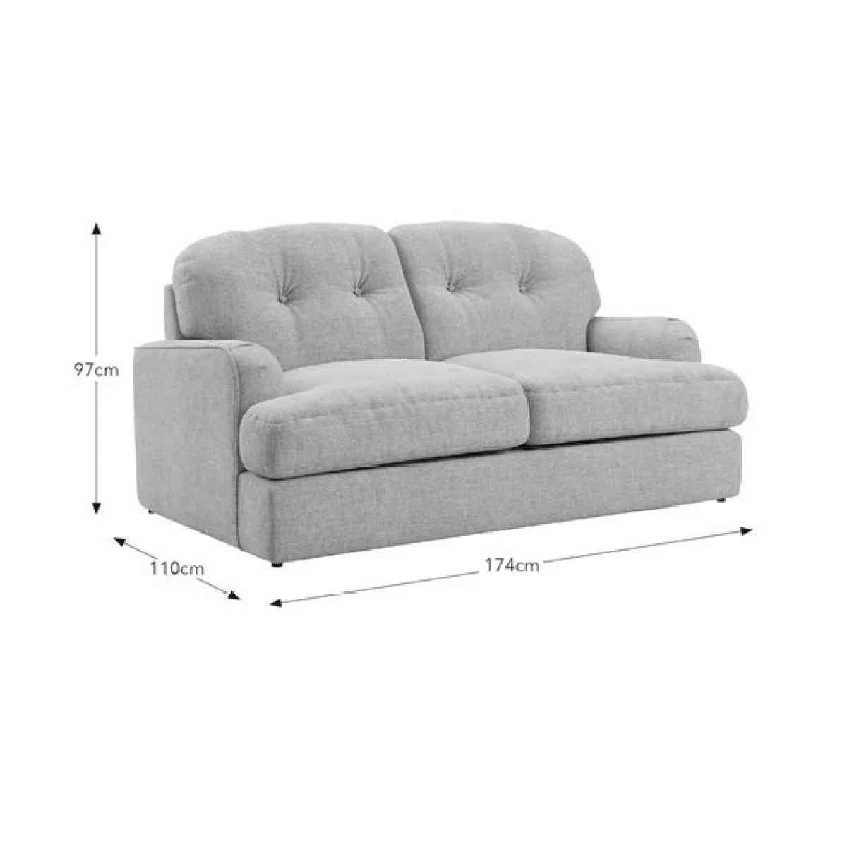 Martha Basket Weave 2 Seater Sofa Bed – image 10