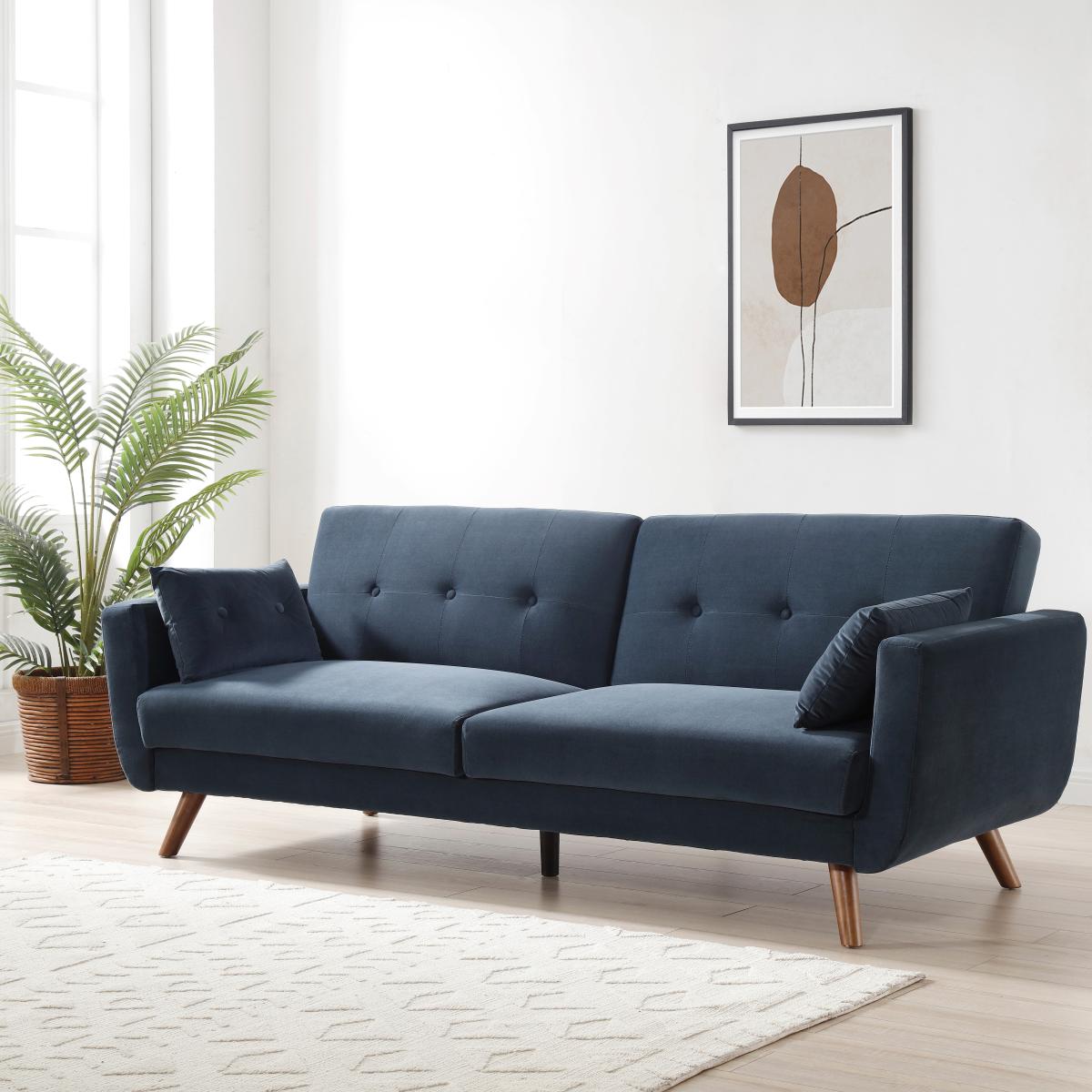 Bobby Velvet 3 Seater Sofabed Ink Ink (Blue) – image 3