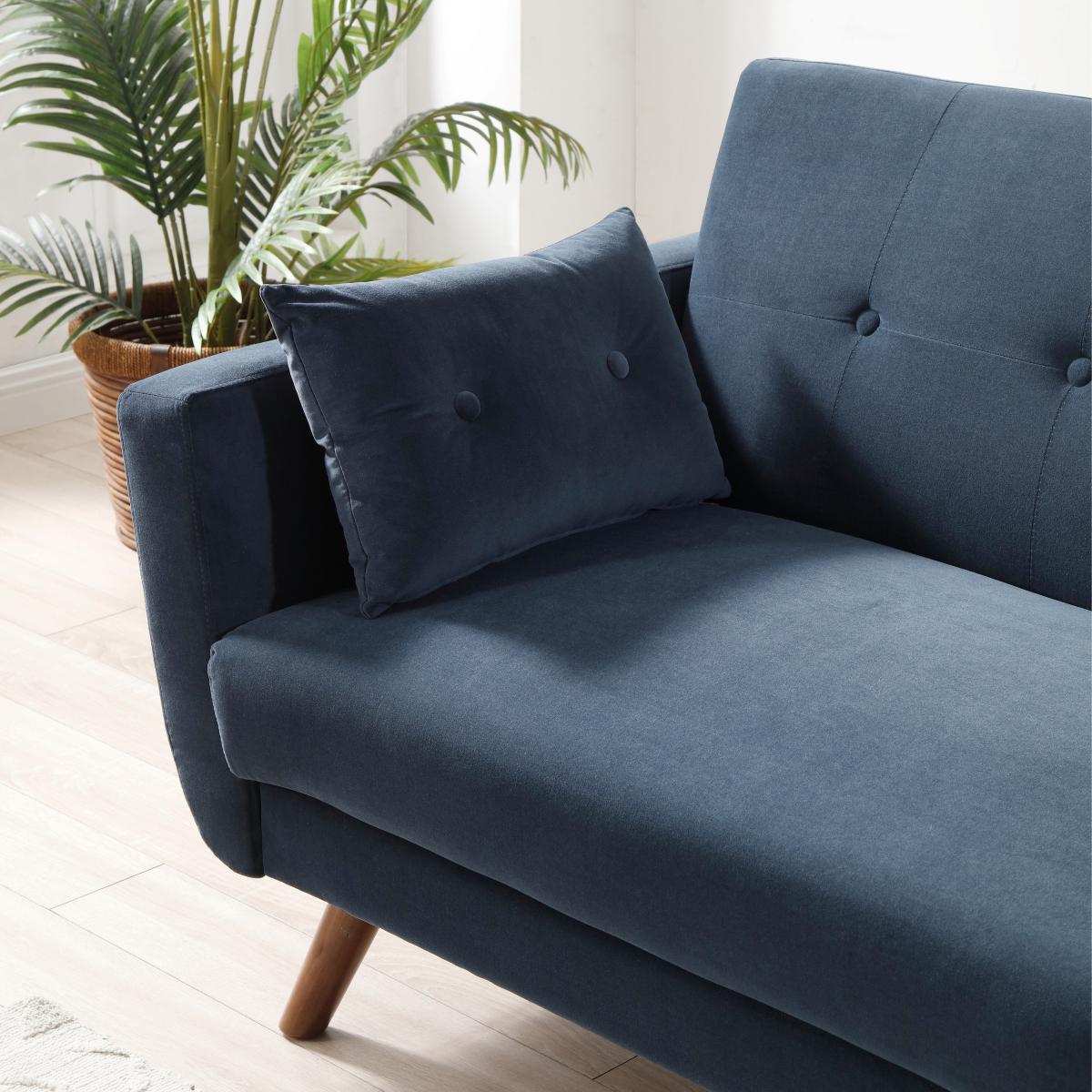 Bobby Velvet 3 Seater Sofabed Ink Ink (Blue) – image 5