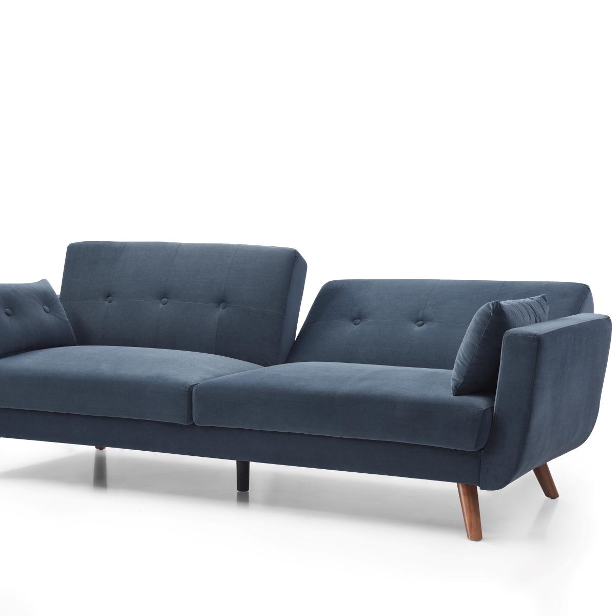 Bobby Velvet 3 Seater Sofabed Ink Ink (Blue) – image 6