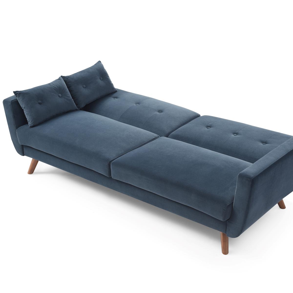 Bobby Velvet 3 Seater Sofabed Ink Ink (Blue) – image 8
