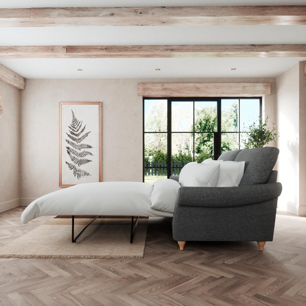 Salisbury Sofa Bed Tonal Weave Charcoal – image 3