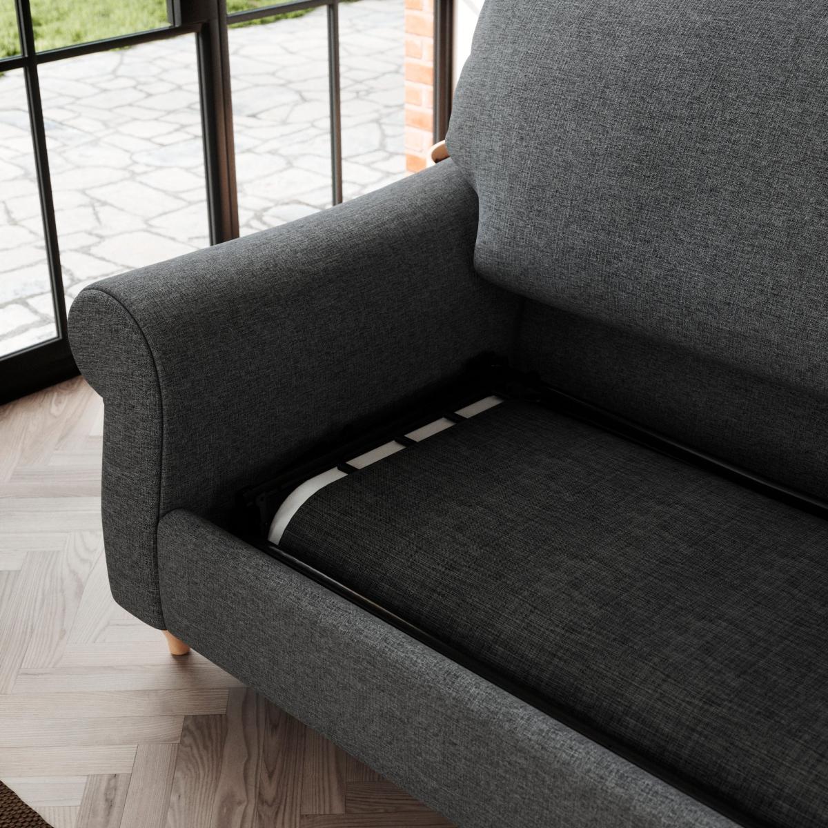 Salisbury Sofa Bed Tonal Weave Charcoal – image 4