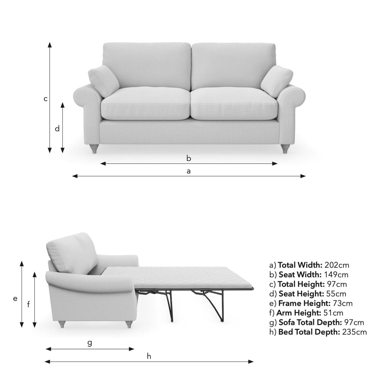 Salisbury Sofa Bed Tonal Weave Charcoal – image 9