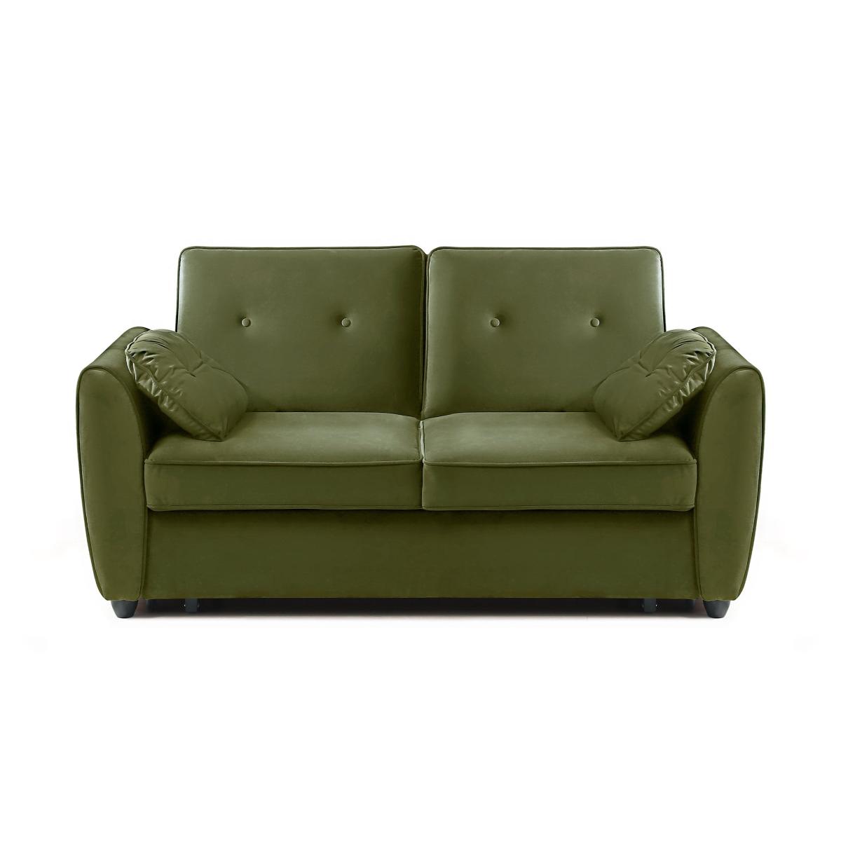 Mila 2 Seater Pop Up Sofa Bed, Velvet Olive – image 5