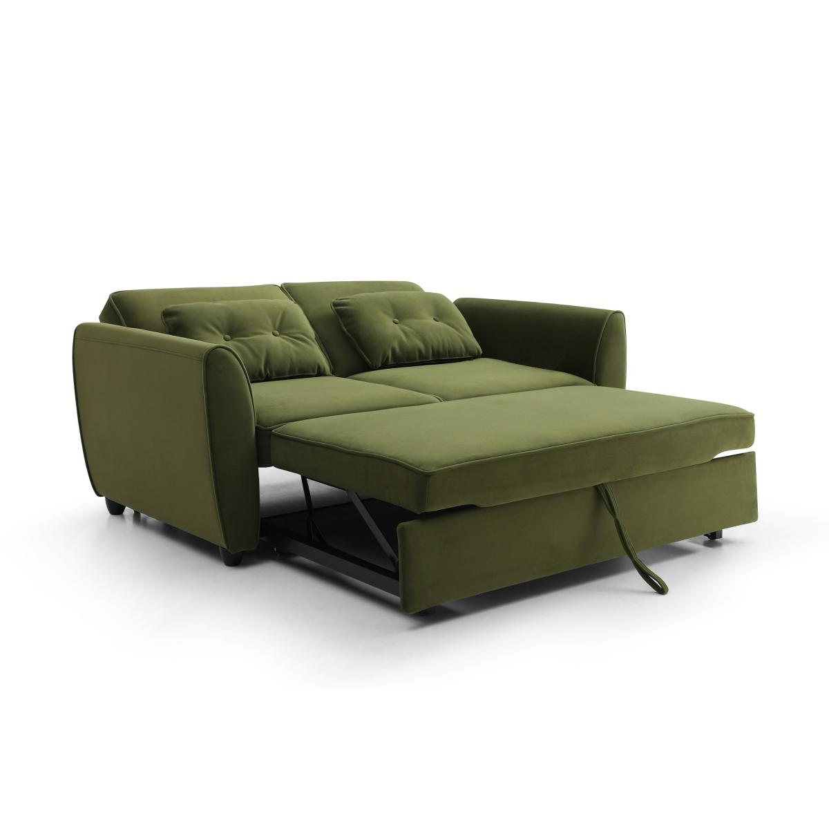 Mila 2 Seater Pop Up Sofa Bed, Velvet Olive – image 8