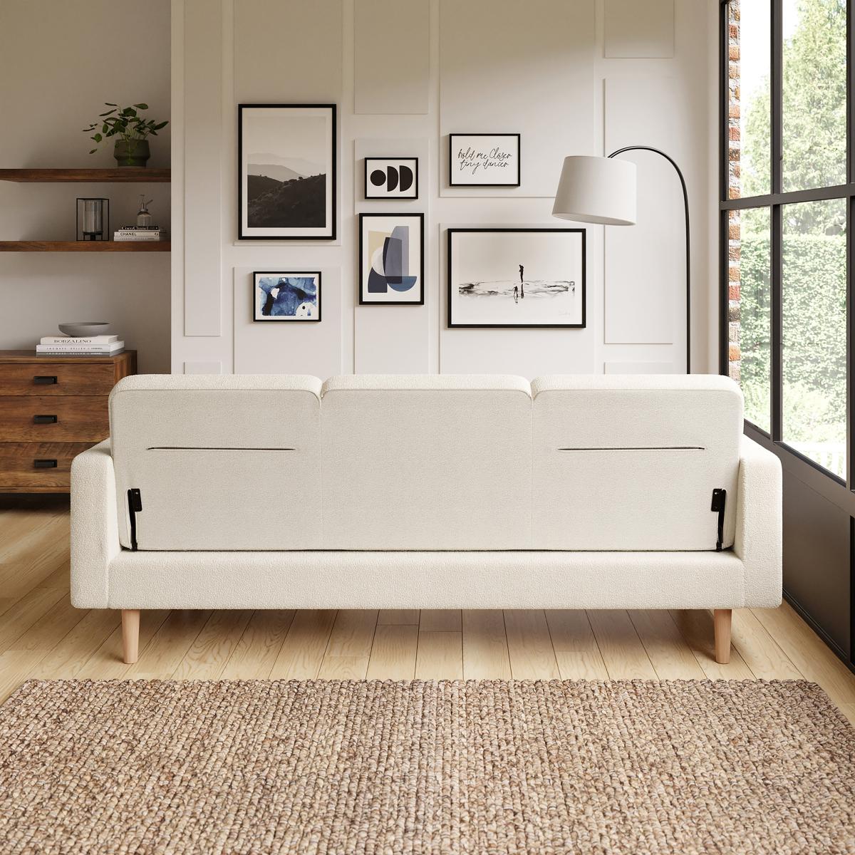 Jacob Sherpa Corner Sofabed Ivory – image 3