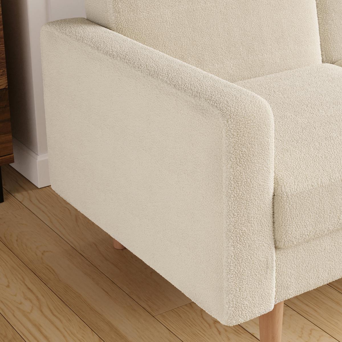 Jacob Sherpa Corner Sofabed Ivory – image 4