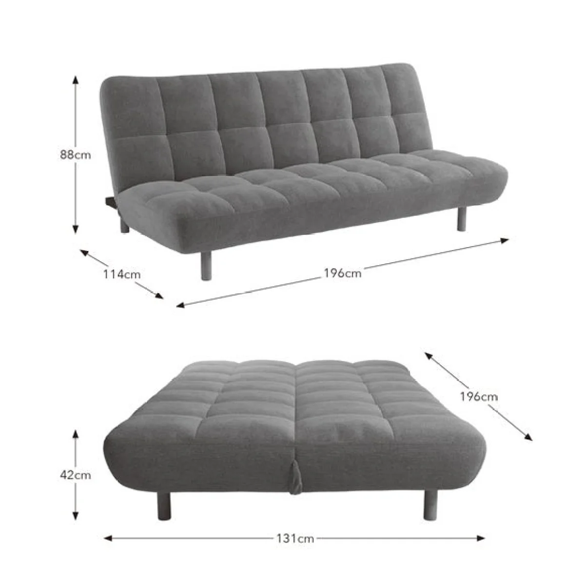 Tayla Chenille Clic Clac Sofa Bed – image 8