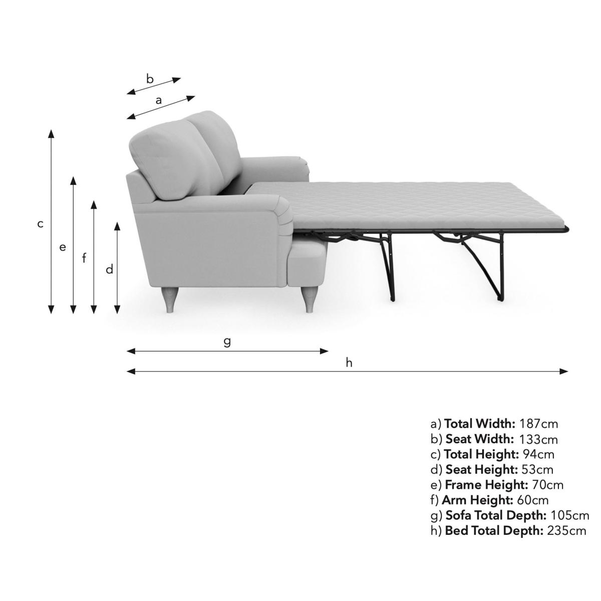 Darwin Sofa Bed Tonal Weave Silver – image 9