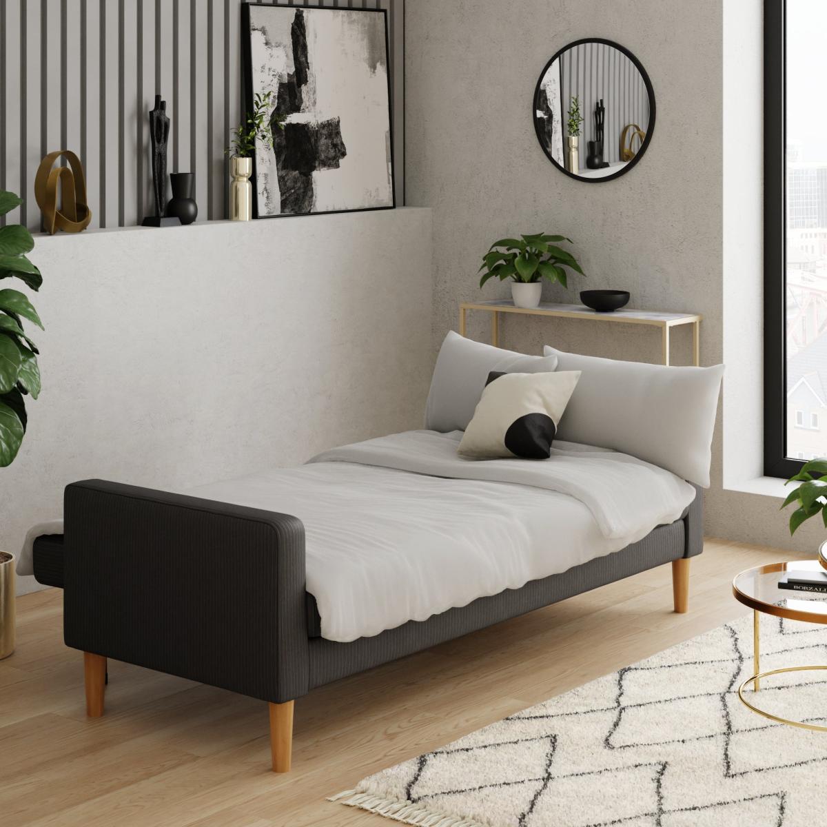 Jacob Cord Sofabed Charcoal Dark Grey – image 2