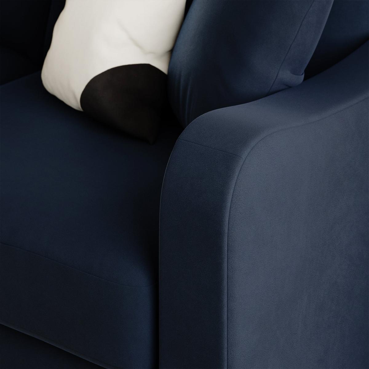 Ellison Velvet Sofa Bed Luxe Navy Navy Blue – image 7