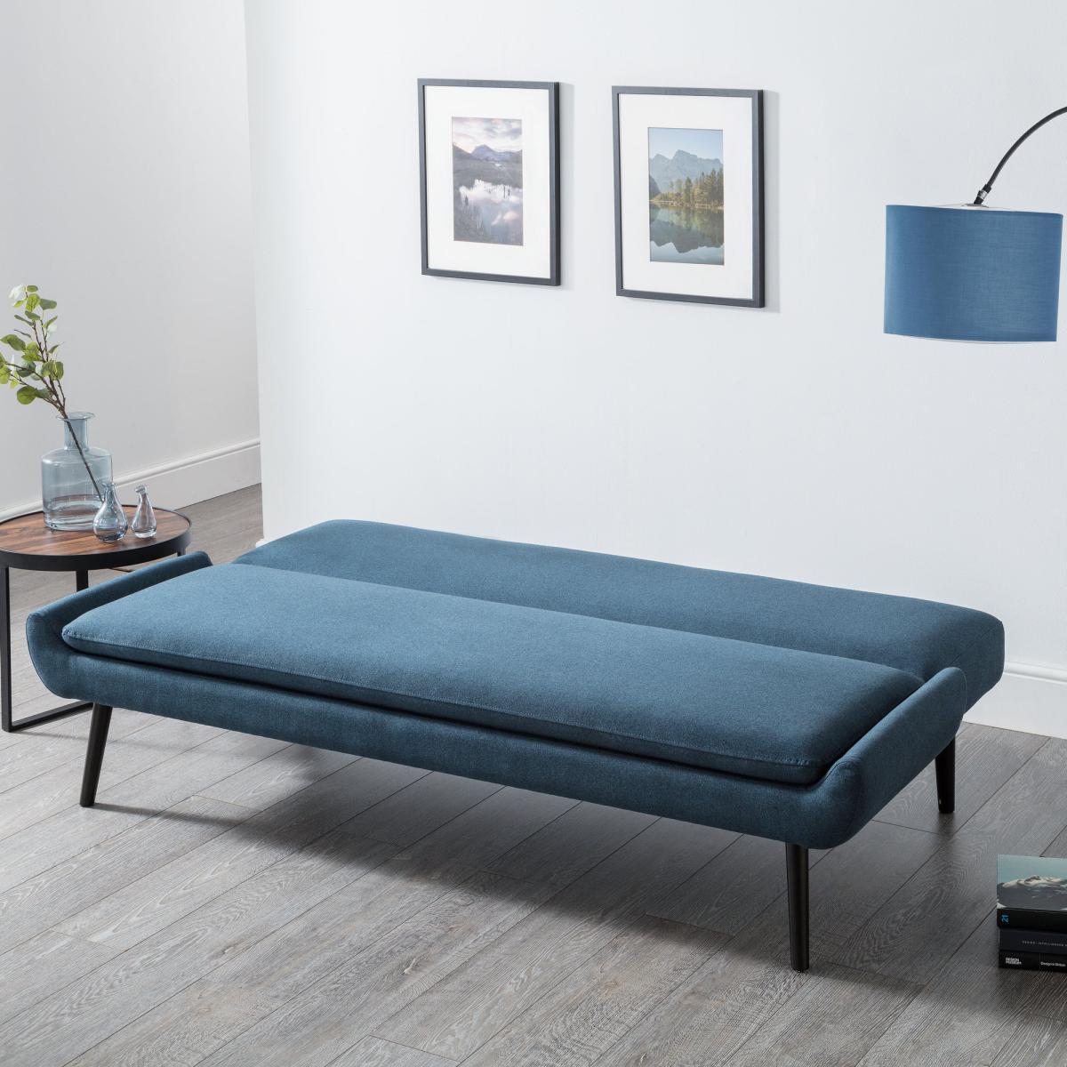 Gaudi Linen Clic Clac Sofa Bed Blue – image 2