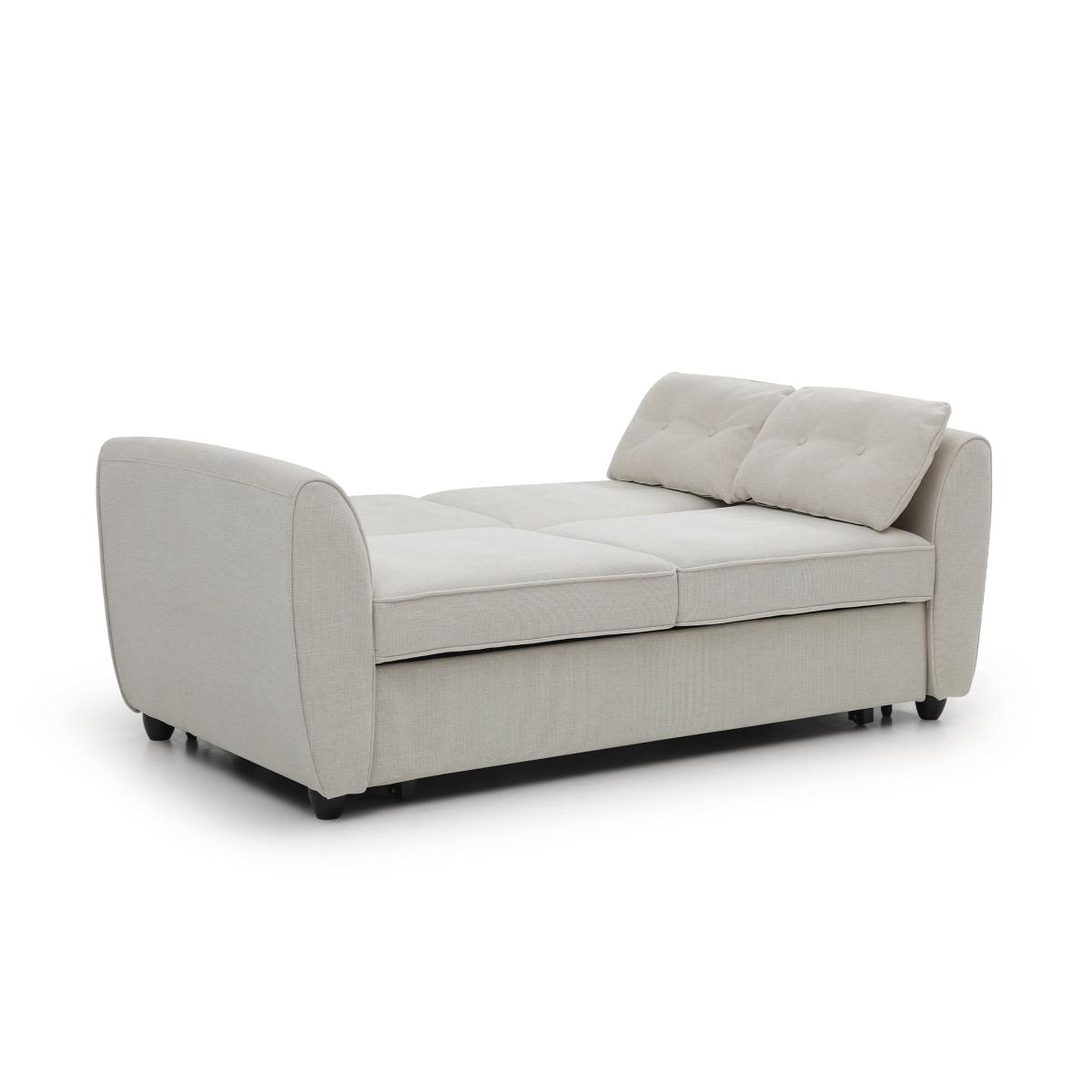 Mila 2 Seater Pop Up Sofa Bed, Textured Weave Natural – image 6