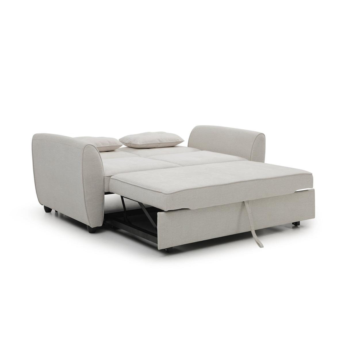 Mila 2 Seater Pop Up Sofa Bed, Textured Weave Natural – image 7