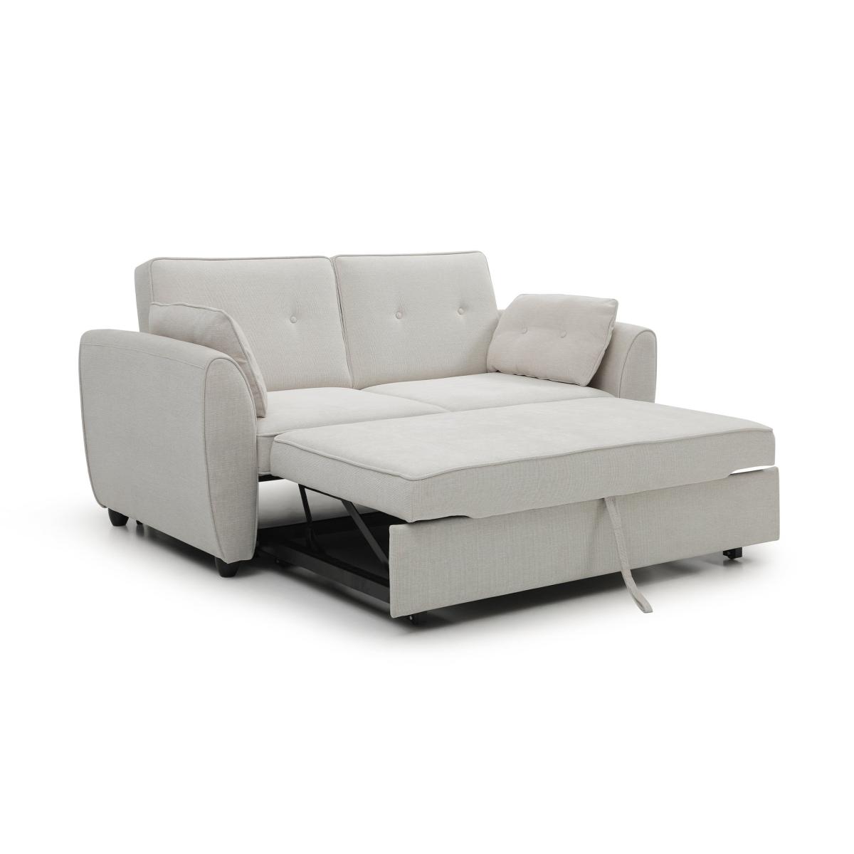 Mila 2 Seater Pop Up Sofa Bed, Textured Weave Natural – image 9