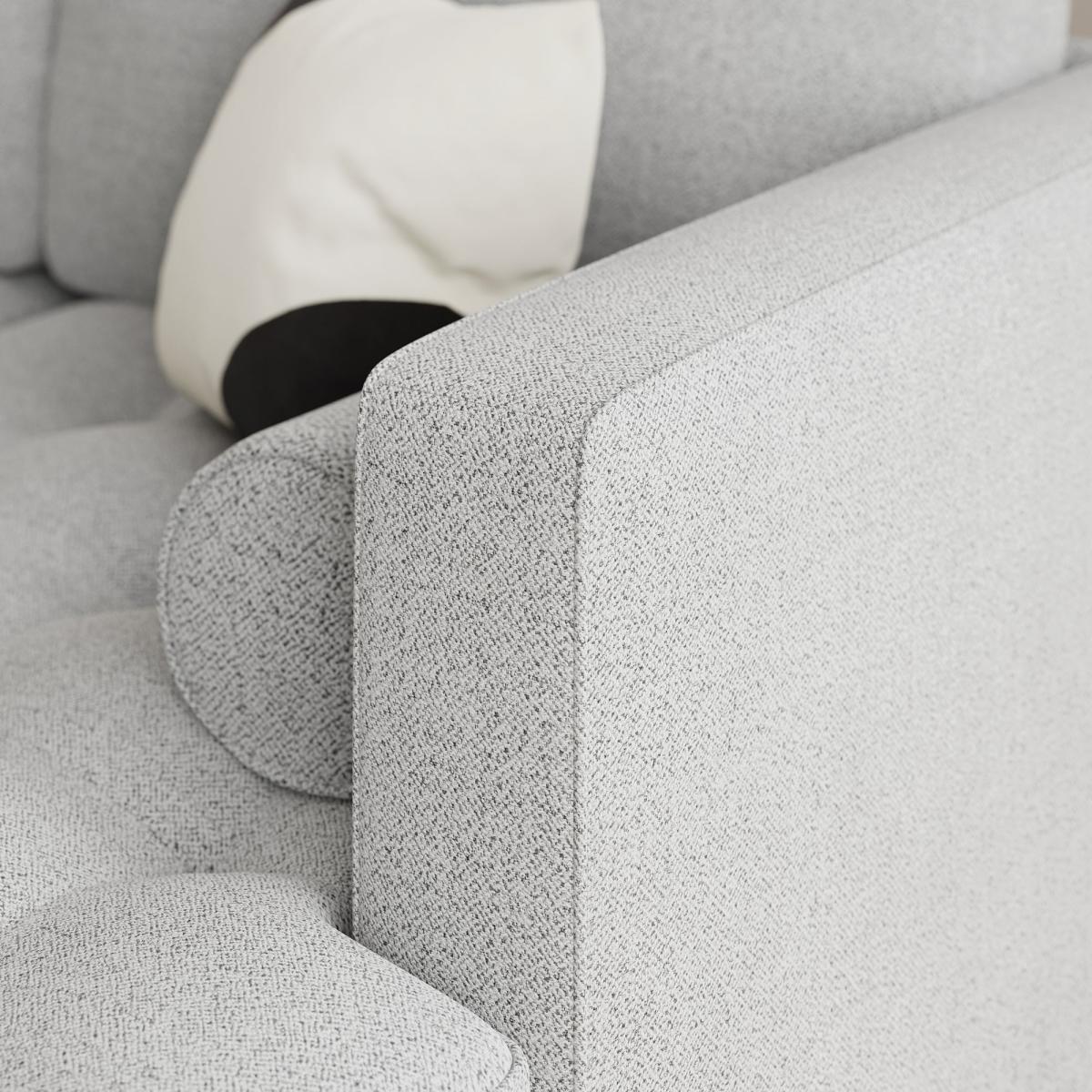 Zoe Boucle Storage Corner Sofa Bed Boucle Light Grey – image 8