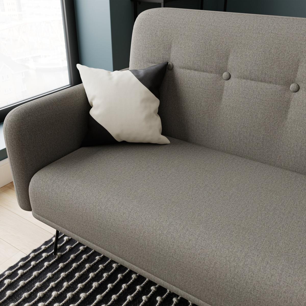 Marnie Flatweave Click Clac Sofa Bed Grey – image 3