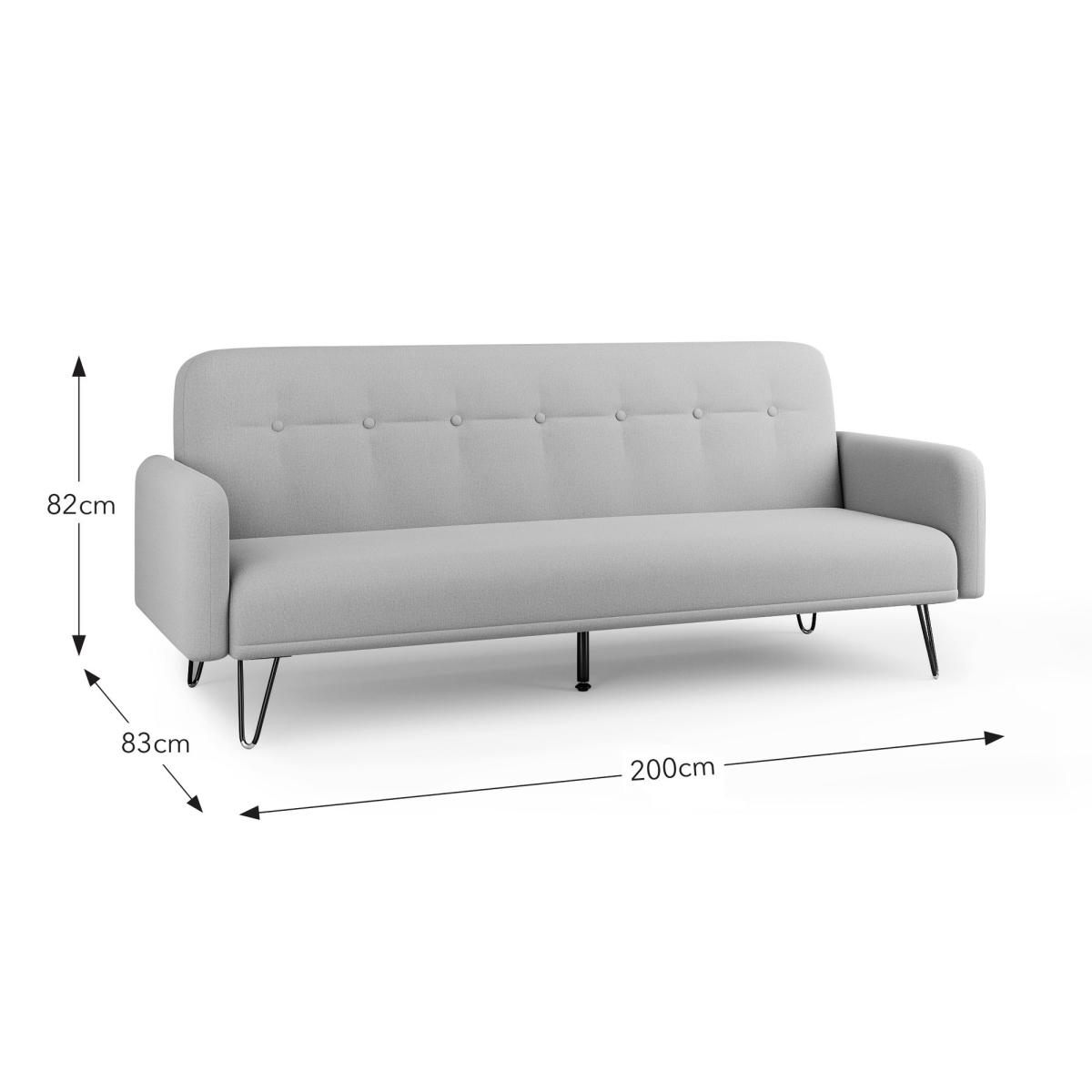 Marnie Flatweave Click Clac Sofa Bed Grey – image 9