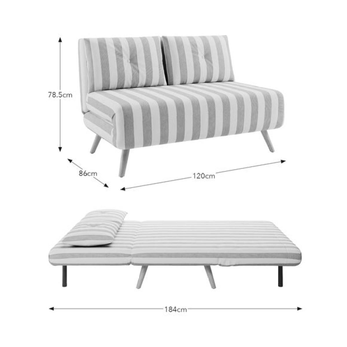 Phoebe Woven Stripe Small Double Sofa Bed – image 8