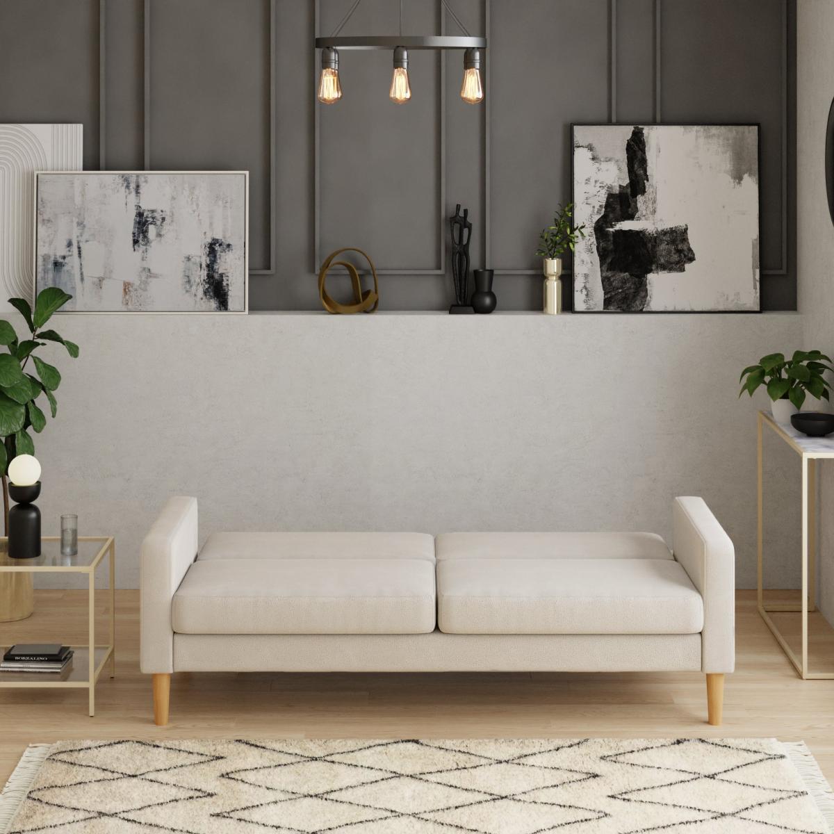 Jacob Sherpa Sofa Bed Ivory Cream – image 3