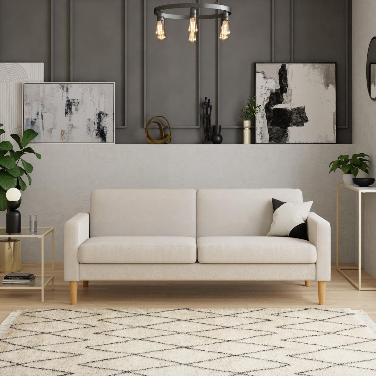 Jacob Sherpa Sofa Bed Ivory Cream – image 1