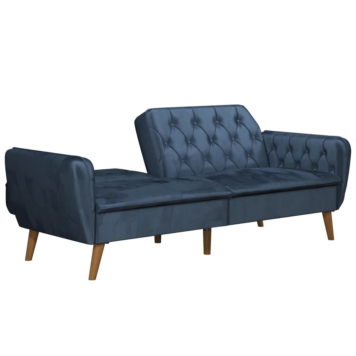 Tallulah Velvet Memory Foam Futon Blue – image 3