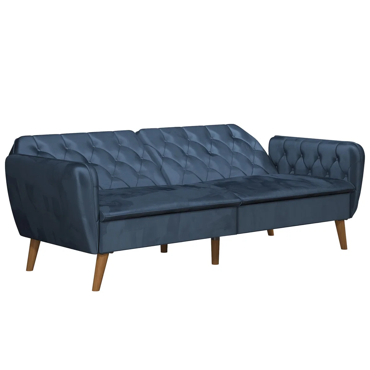 Tallulah Velvet Memory Foam Futon Blue – image 4