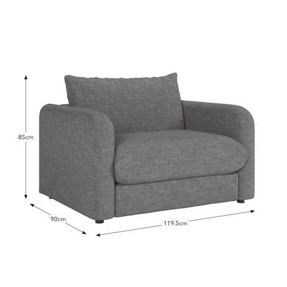 Nolan Faux Linen Snuggle Single Sofa Bed – image 10