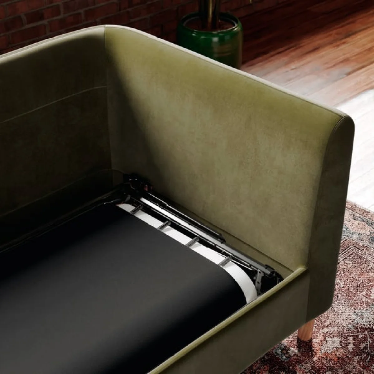 Max Velvet Single Snuggle Sofa Bed – image 4