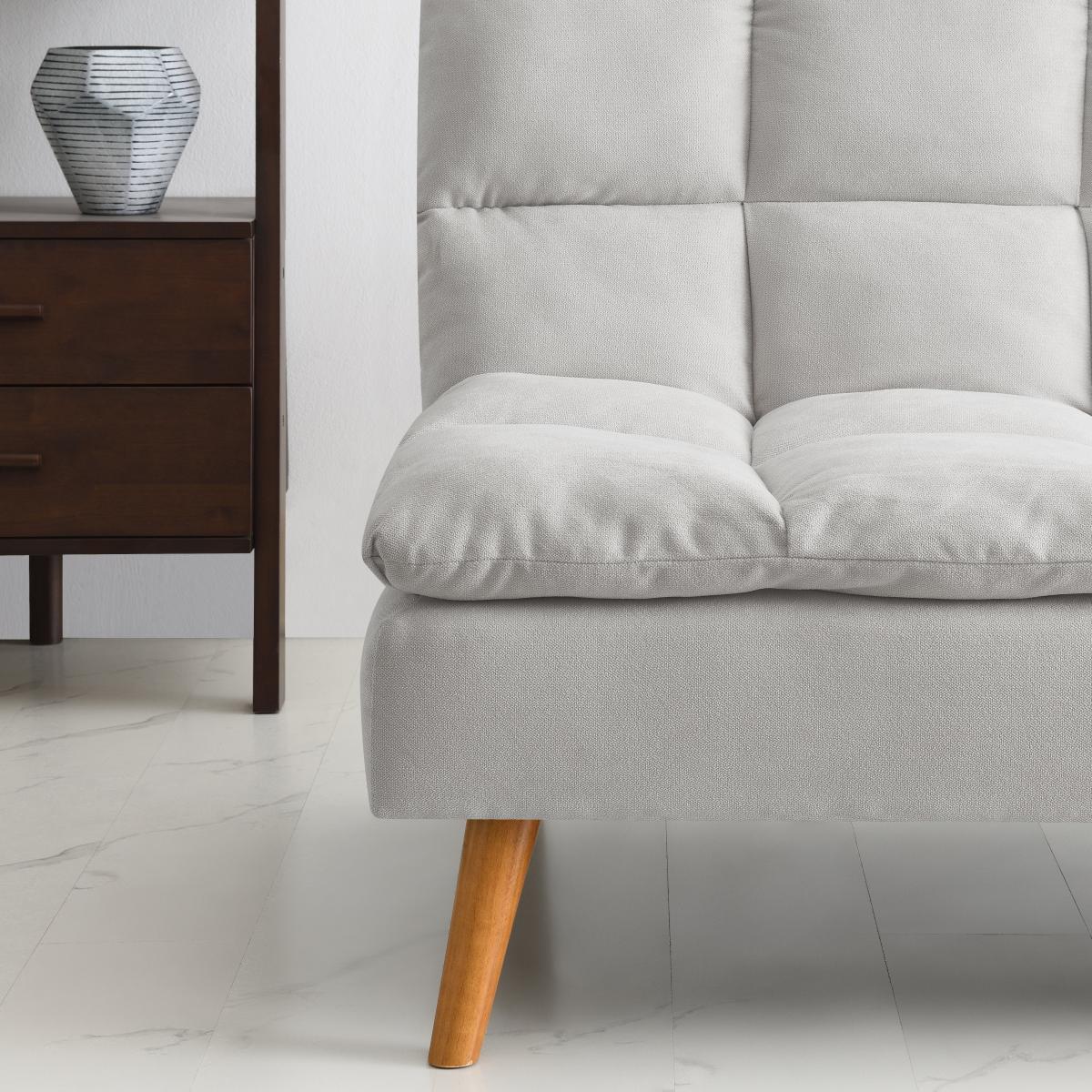 Cloud Fabric Sofa Bed Cream – image 3