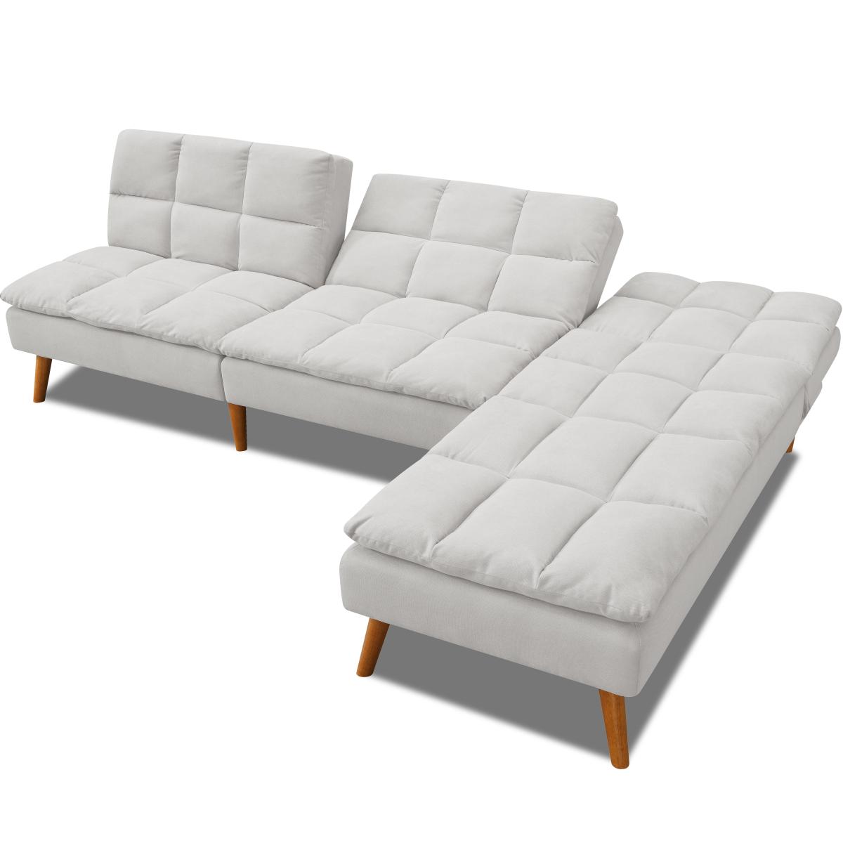 Cloud Fabric Sofa Bed Cream – image 5