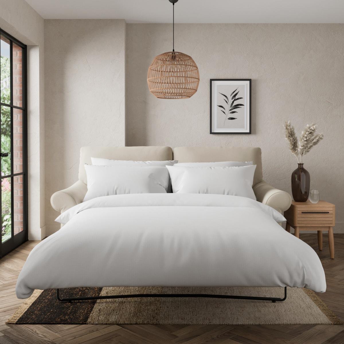 Salisbury Luxury Velvet 2 Seater Sofa Bed Luxury Velvet Natural – image 2