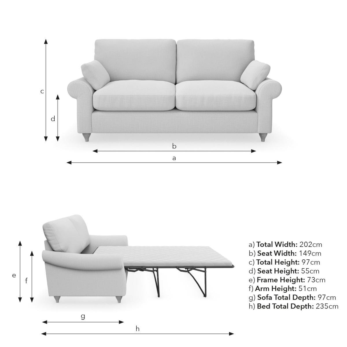 Salisbury Luxury Velvet 2 Seater Sofa Bed Luxury Velvet Natural – image 10