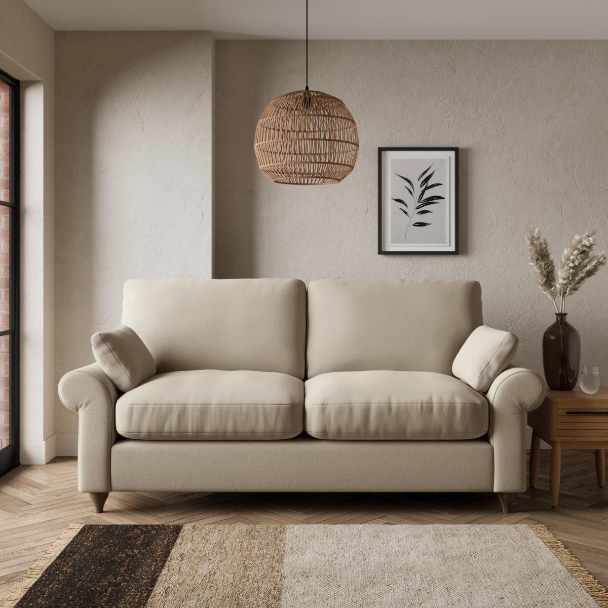 Salisbury Luxury Velvet 2 Seater Sofa Bed Luxury Velvet Natural – image 1