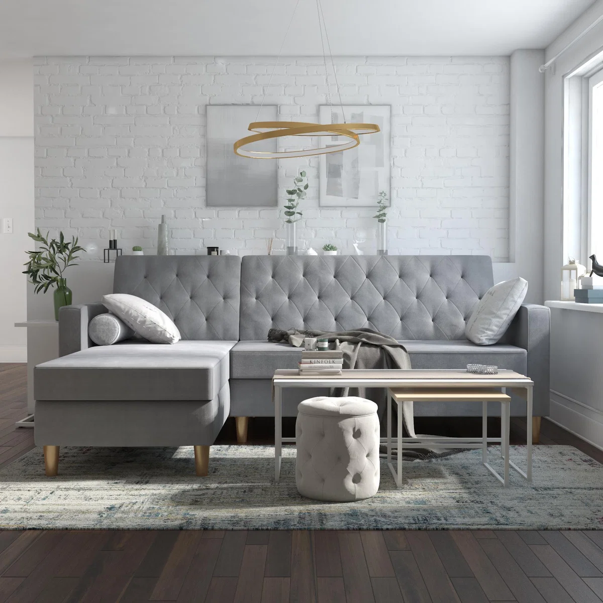 Cosmo Liberty Chenille Futon Grey – image 4