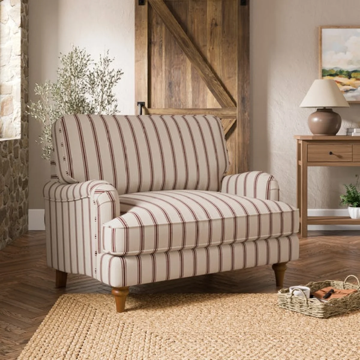 Beatrice II Folkstone Stripe Single Snuggle Sofa Bed – image 2