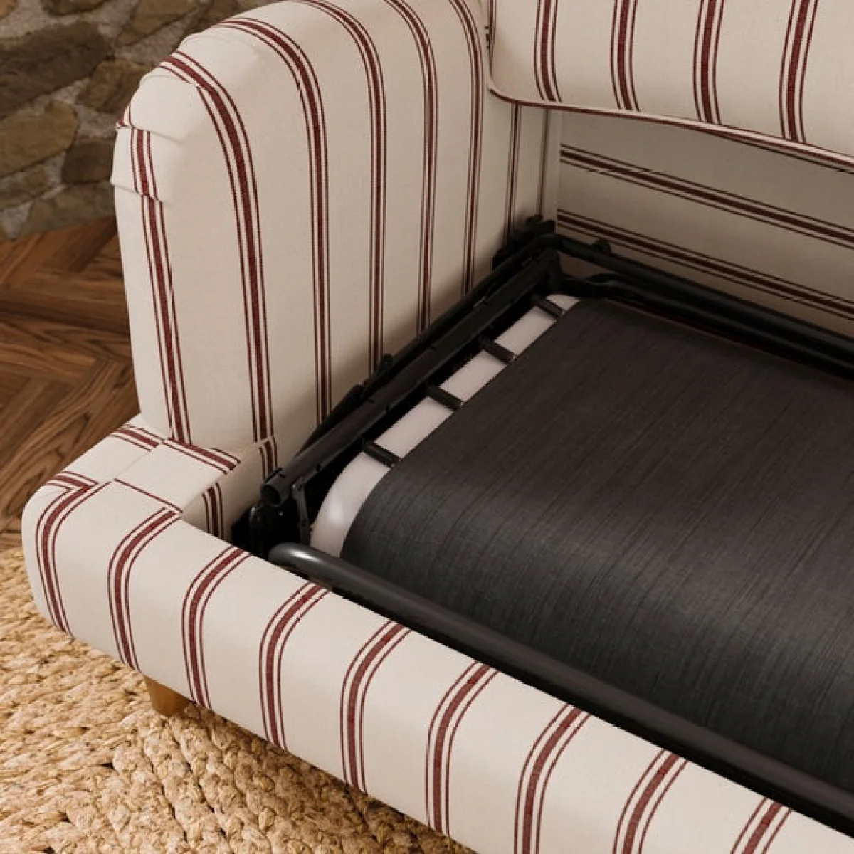 Beatrice II Folkstone Stripe Single Snuggle Sofa Bed – image 3
