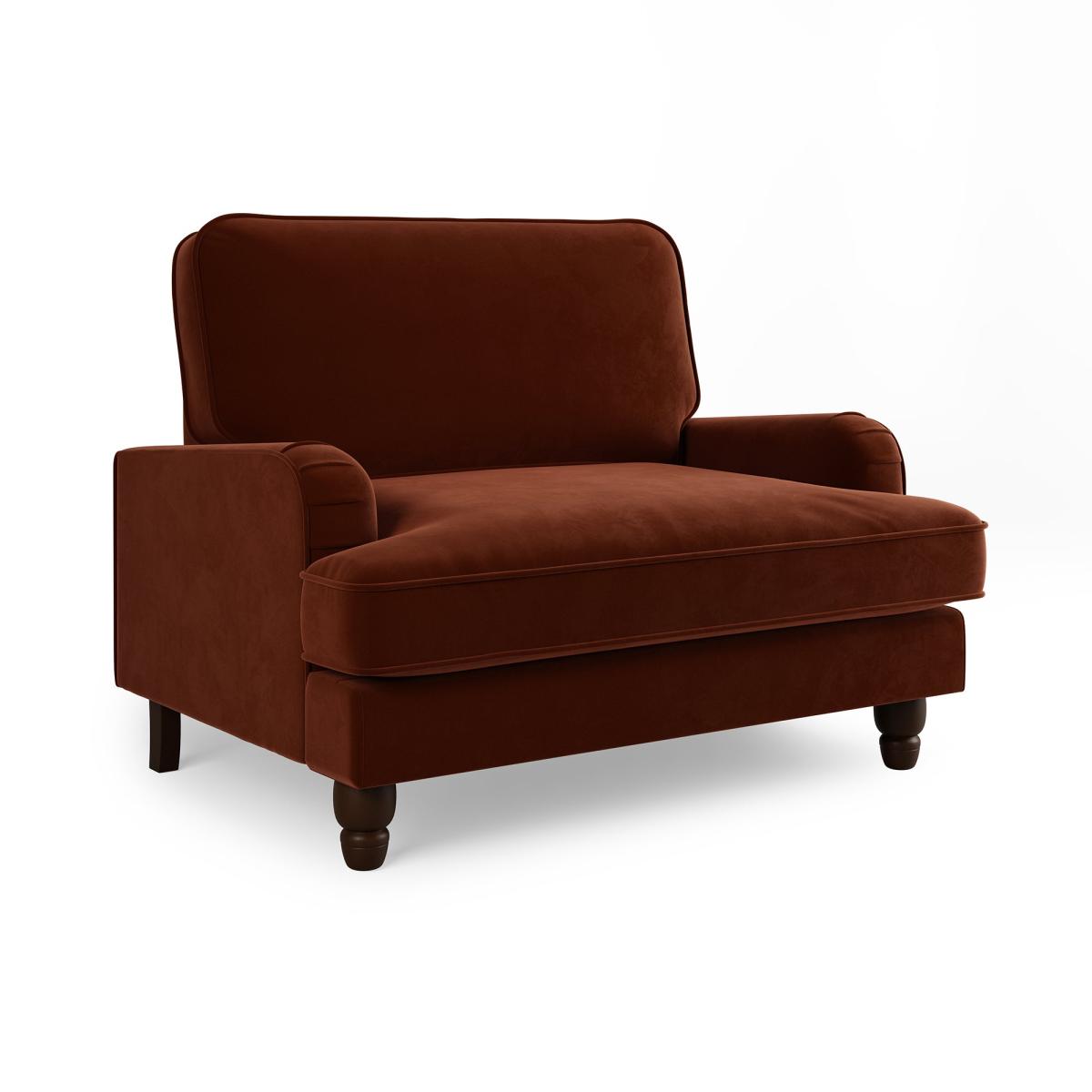 Beatrice Matte Velvet Snuggle Single Sofa Bed Matte Velvet Bottle Green – image 8