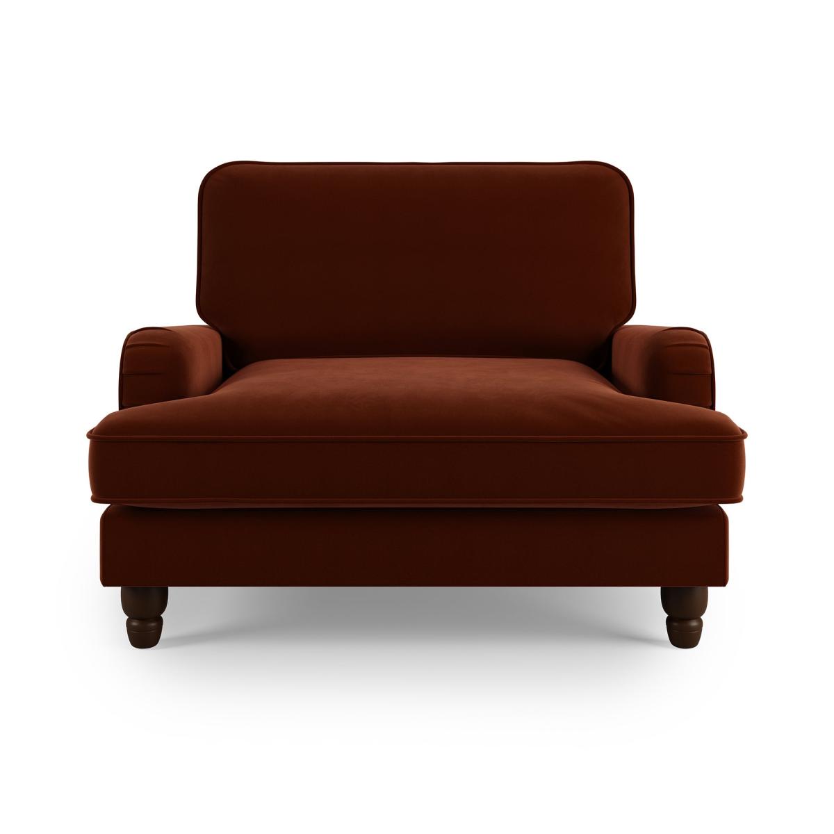 Beatrice Matte Velvet Snuggle Single Sofa Bed Matte Velvet Bottle Green – image 9