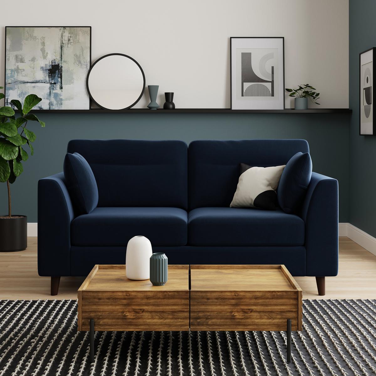 Francine Velvet Sofa Bed Navy Velvet – image 7
