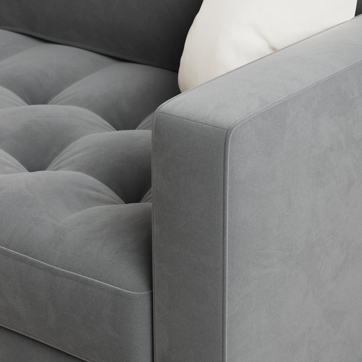 Zoe Velvet Snuggle Single Sofa Bed Steeple Grey – image 4