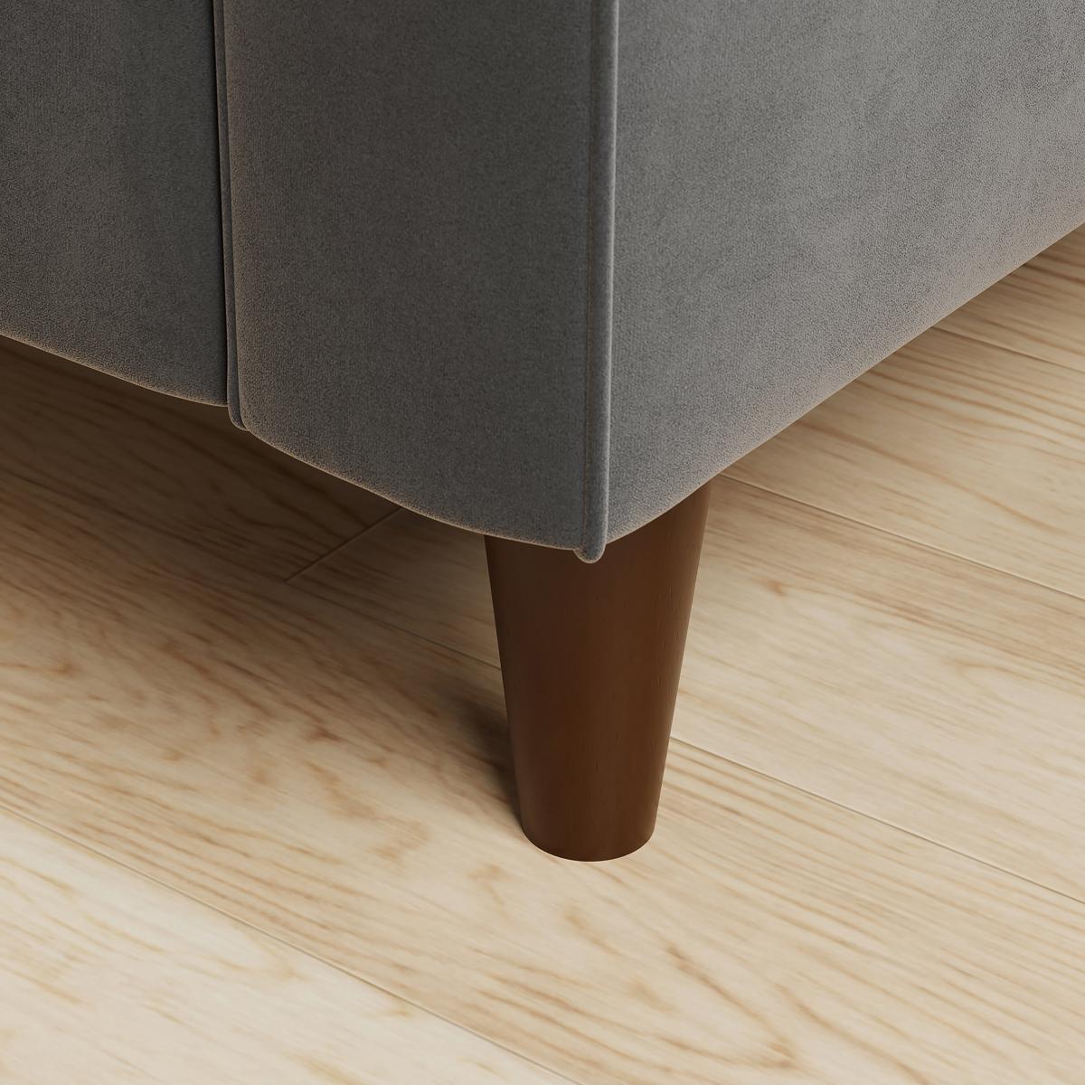 Zoe Velvet Snuggle Single Sofa Bed Steeple Grey – image 5