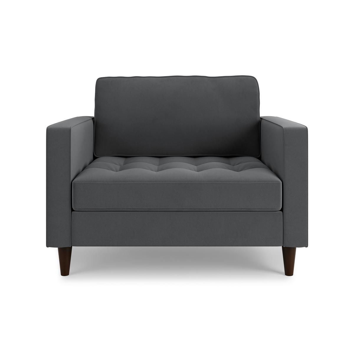 Zoe Velvet Snuggle Single Sofa Bed Steeple Grey – image 7
