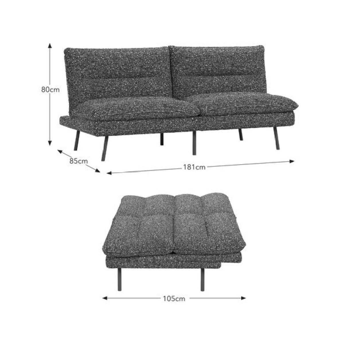 Elements Finn Textured Sherpa Clic Clac Sofa Bed – image 9