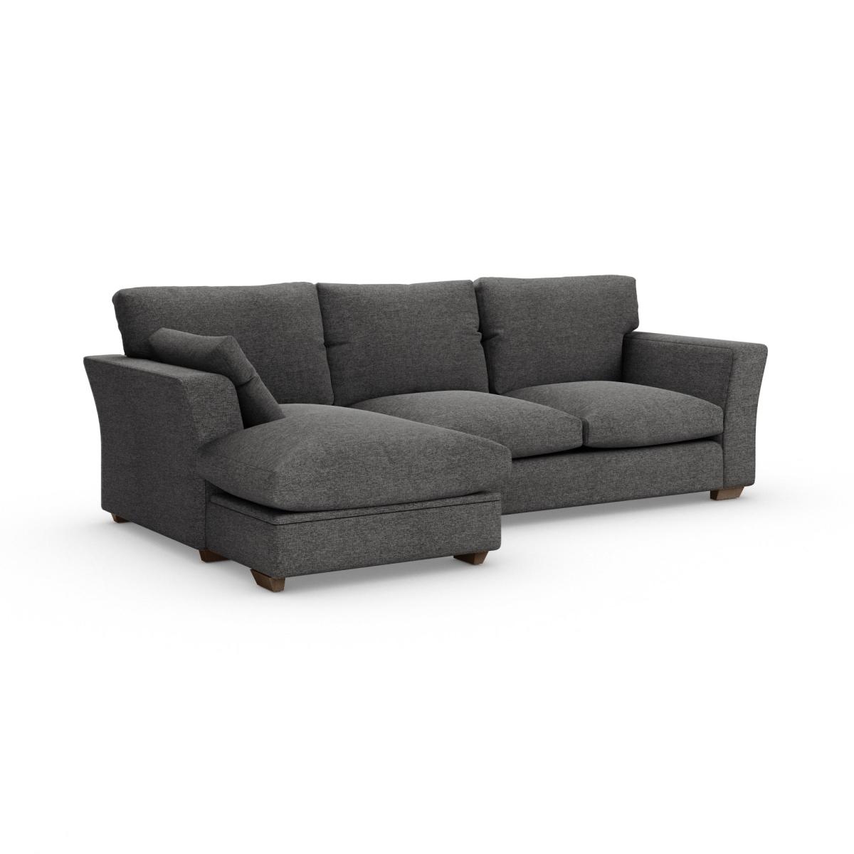 Blakeney Corner Storage Sofa Bed Tonal Weave Charcoal – image 2